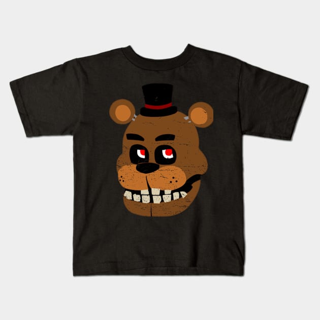 Freddy Fazbear Fierce Gaze - Vintage Cartoon Style Kids T-Shirt by DesginsDone